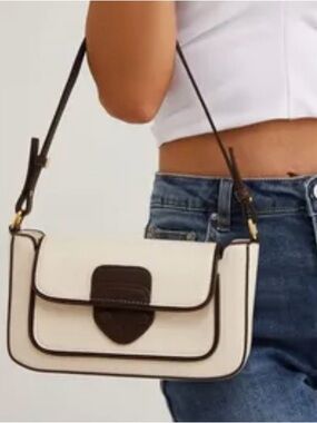 NWT Cream and Brown Two Tone  Women's Shoulder Bag/ Crossbody -Scarleton